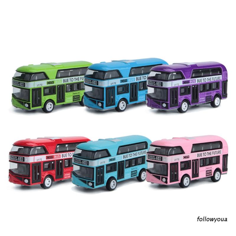 Mô hình xe buýt hai tầng bằng hợp kim tỉ lệ 1:43 cho bé trai