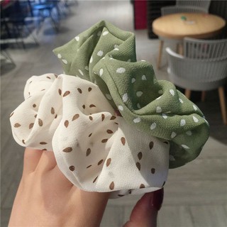 Scrunchies vải voan chấm bi hottrend
