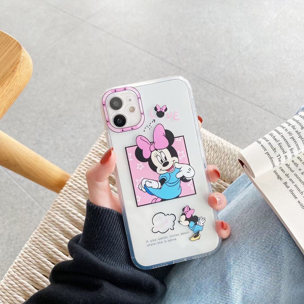 Ốp điện thoại mềm màu neon họa tiết Mickey Minnie cho iPhone12 12mini 12promax11 11Promax 7Plus 8 8+ XS XR XSmax | BigBuy360 - bigbuy360.vn