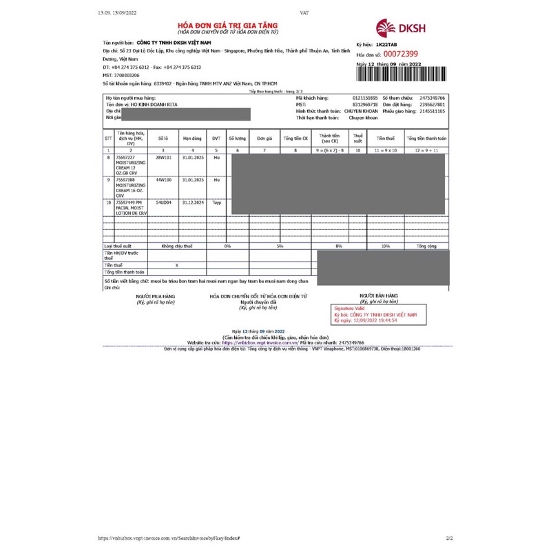 Bill US Kem dưỡng CeraVe lotion PM 60ml và 89ml và AM 89ml