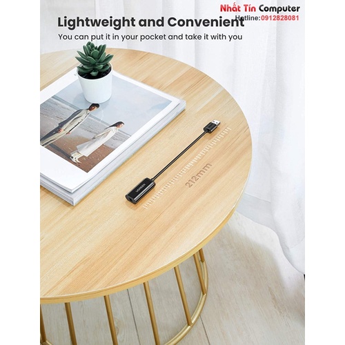 Card sound USB 2.0 to 3.5mm Mic & Loa Ugreen 10330 cao cấp