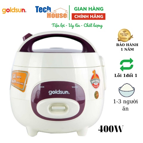 Nồi cơm điện mini dung tích 1L, Nồi cơm điện nhỏ Goldsun CB3101 - Bảo hành chính hãng 12 tháng