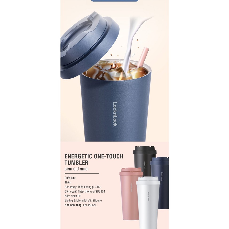 Ly Giữ Nhiệt Lock&Lock Energetic One-Touch Tumbler LHC3249 [550ML] | BigBuy360 - bigbuy360.vn