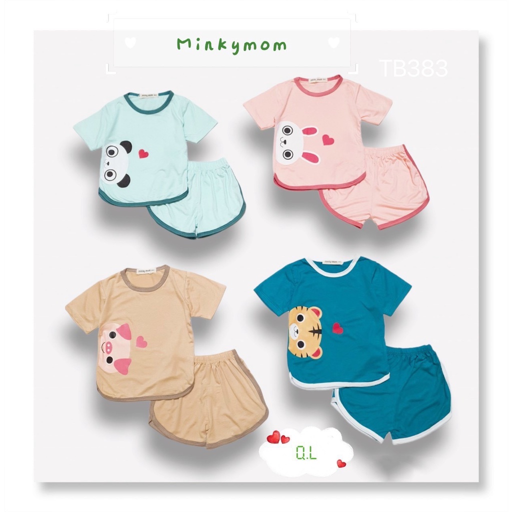 Đồ bộ bé trai / bé gái hình thú ngộ nghĩnh hàng MINKY MOM chất thun lạnh siêu mát cho bé từ 5-16kg