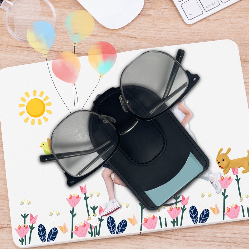 Flgo Kẹp Gắn Tấm Che Nắng Xe Hơi Màu Đen Tiện Dụng