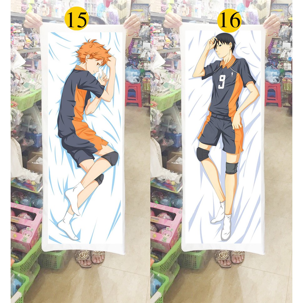 Gối ôm dài Haikyuu 1m x 40cm có ruột bông (Tặng 1 poster hoặc 1 huy hiệu)