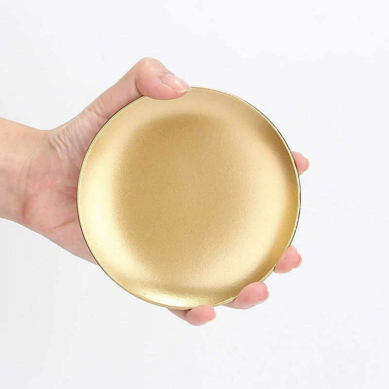 Khay Đựng Nến Bằng Kim Loại Hình Tròn Nhiều Kích Thước Trang Trí Tiệc