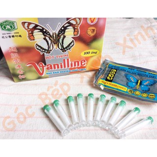 Bột thơm vani / Va-ni ống con bướm Việt Ấn (1 vỉ có 10 ống)