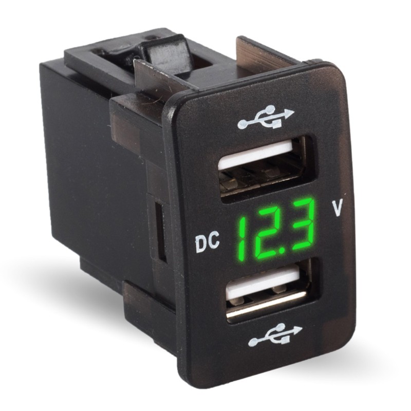 Củ sạc tích hợp vôn kế cho xe hơi 36 × 23mm 12V 24V
