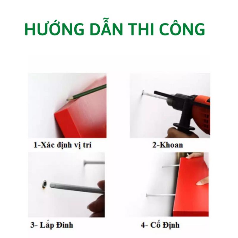 chốt âm tường làm kệ phi 10 dài 10cm và 14,5cm