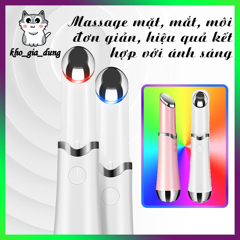 Máy Massage Mắt 😻HOT😻 Chăm Sóc Bằng Sóng Siêu Âm Với Nhiệt Và Chế Độ Rung Giúp Giảm Quầng - Thâm Bọng Mắt - Mỏi Mắt