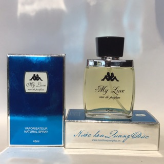 Nước hoa Quang Đức Mylove xanh 45ml chai vuông