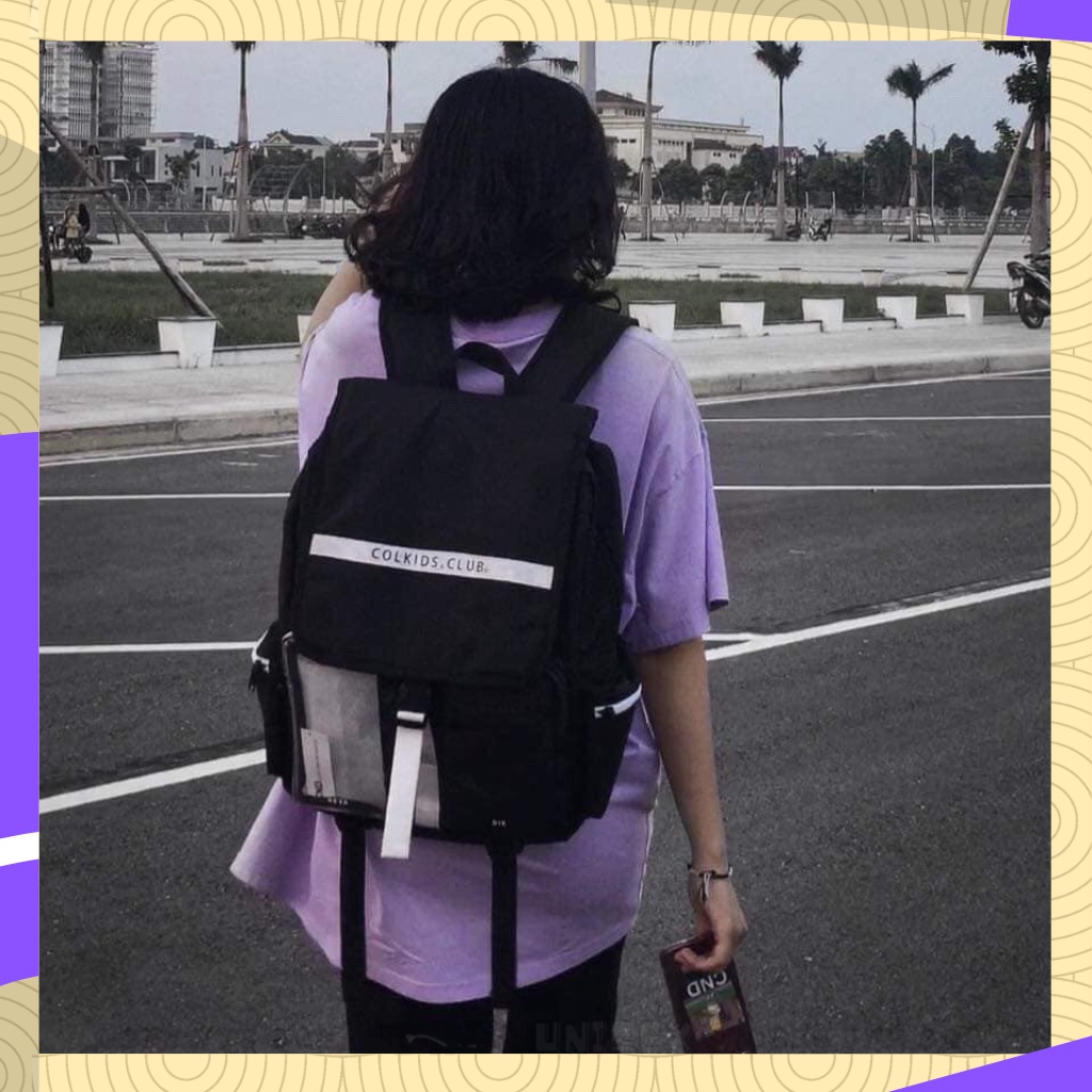 Balo Đi Học Colkids Club SS3 Phản Quang Thời Trang Màu Đen