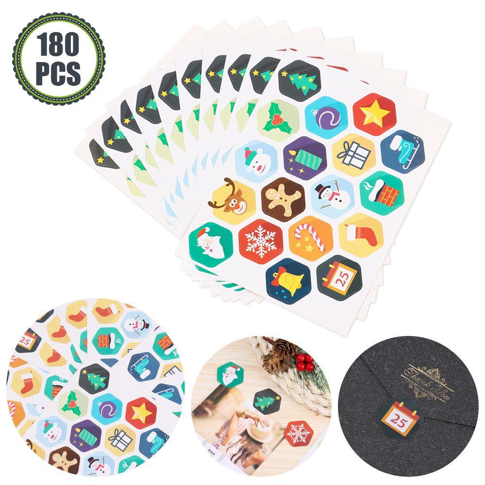 180 Nhãn Dán Dùng Trang Trí Giáng Sinh DIY