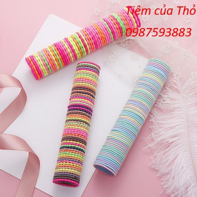 Set 50 dây buộc tóc nhiều màu cho nữ (PK16)