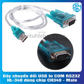 Dây chuyển đổi usb to com rs232 hl-340 dùng chip ch340 - male
