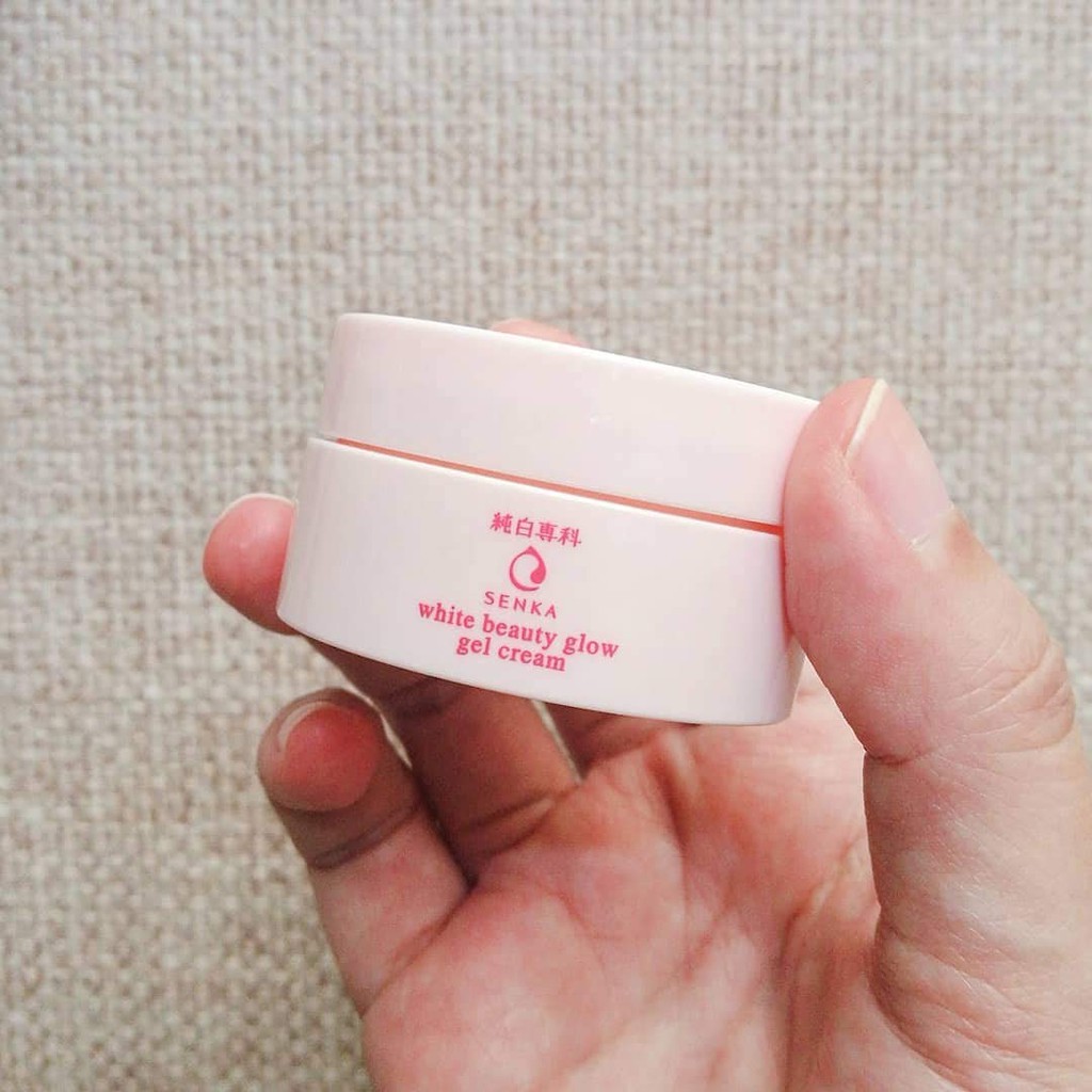 (mẫu thử 15g) Kem dưỡng trắng da ban đêm Senka White Beauty Glow Gel Cream