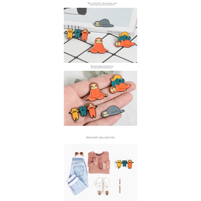 Trâm cài áo hình động vật đáng yêu