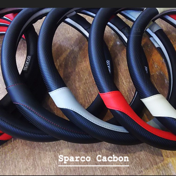 Sản Phẩm Bọc Vô Lăng Tay Lái Xe Hơi, Ô Tô Cao Cấp Thương Hiệu SPARCO - SPC1113: Các màu Đen, Đỏ, Xanh, Sữa, Ghi .