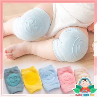 Tất tập bò, vớ tập bò bảo vệ đầu gối cho bé hình mặt cười chống trượt chất liệu cotton thoải mái cho bé BabyBooHN