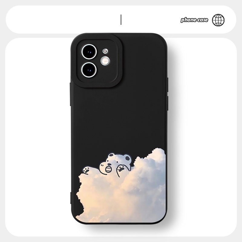 Ốp lưng IPhone  gấu mây cạnh vuông 6/6plus/6s/6splus/7/7plus/8/8plus/x/xr/xs/11/12/13/14/pro/max/plus/promax CVL226