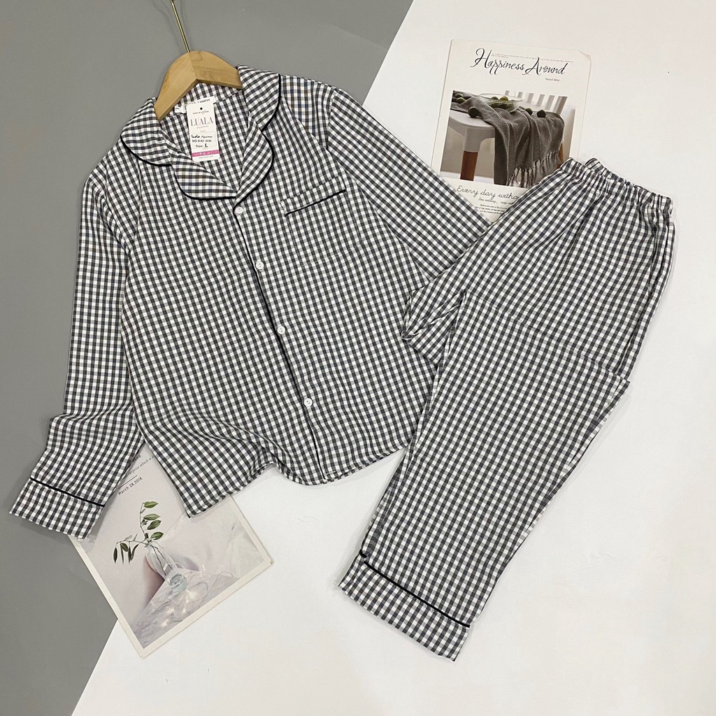 Bộ pijama dài tay chất đũi hàn cao cấp❤️chất vải dày dặn❤️mặc nhẹ thoải mái❤️không nhăn nhàu bai xù❤️may viền kĩ