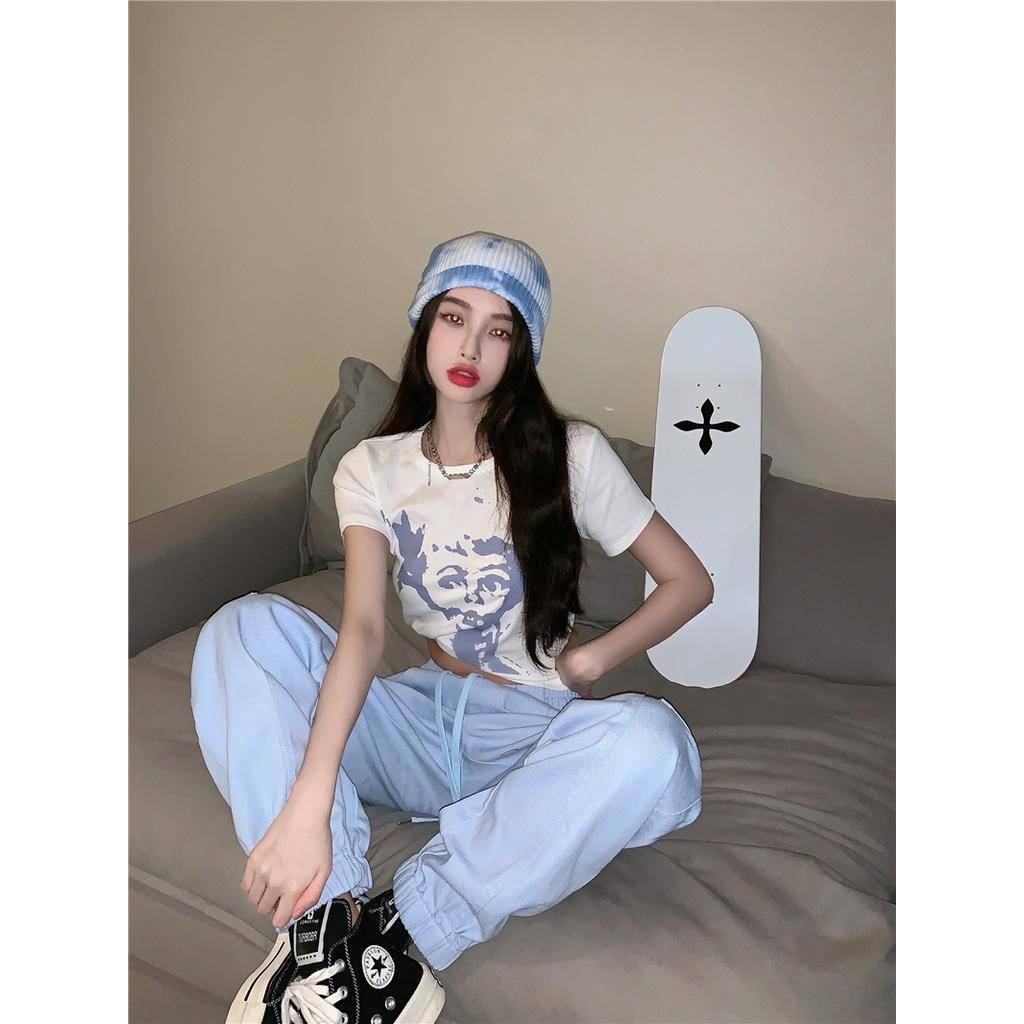 Áo Thun Ngắn Tay Dáng Ôm In Họa Tiết 51280 Dễ Phối Đồ