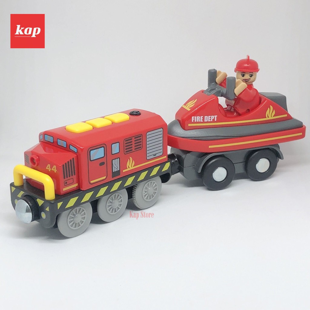 Xe lửa điện cổ điển (xe không kèm theo đường ray) - xe chơi được trên đường ray xe lửa gỗ