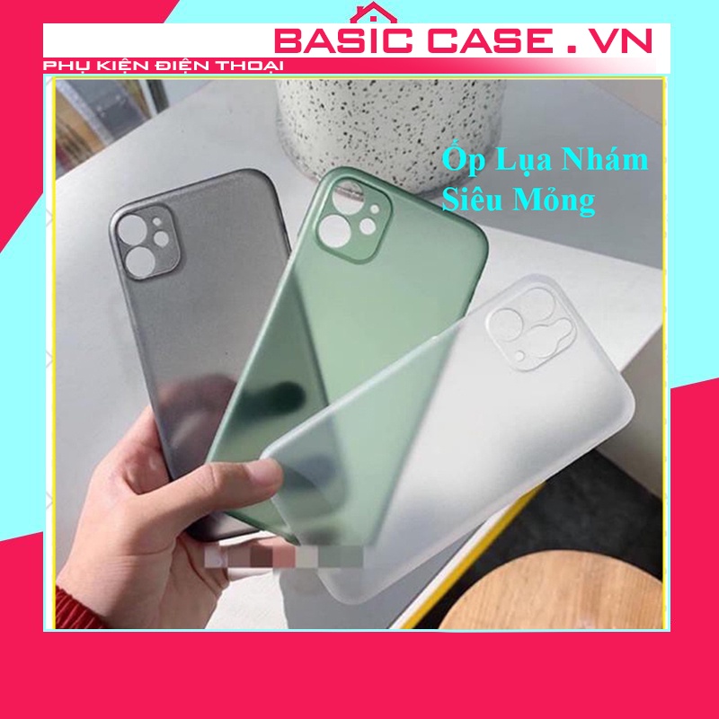 Ốp Lưng Iphone Lụa Nhám Chống Bám Vân Tay 6 6Plus 7 8 7Plus X Xsmax 11 11Promax 12Promax 12 13 Pro Max Promax Plus