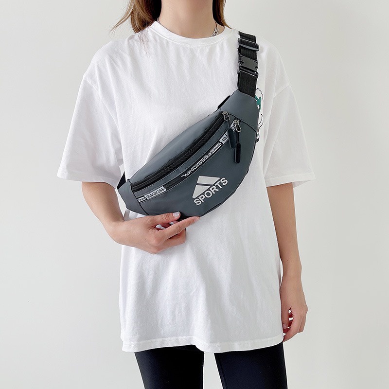 Túi Đeo Chéo Sport Chống Nước | Túi Bao Tử Nam Nữ Dáng Trẻ Đẹp 3 Ngăn Khóa | BigBuy360 - bigbuy360.vn