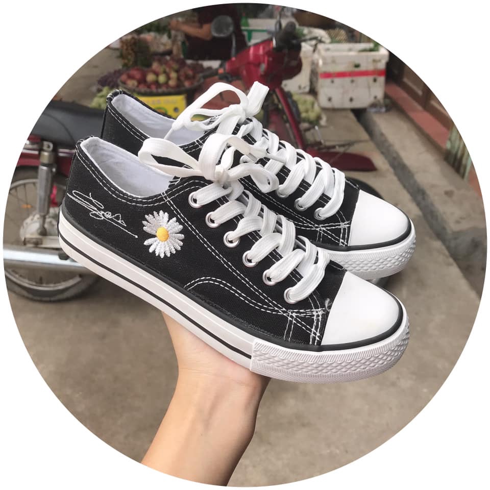 Sneaker nữ, giày nữ đẹp hoa cúc thiết kế thanh lịch, phối được nhiều đồ đủ size 36-39 mã CT158