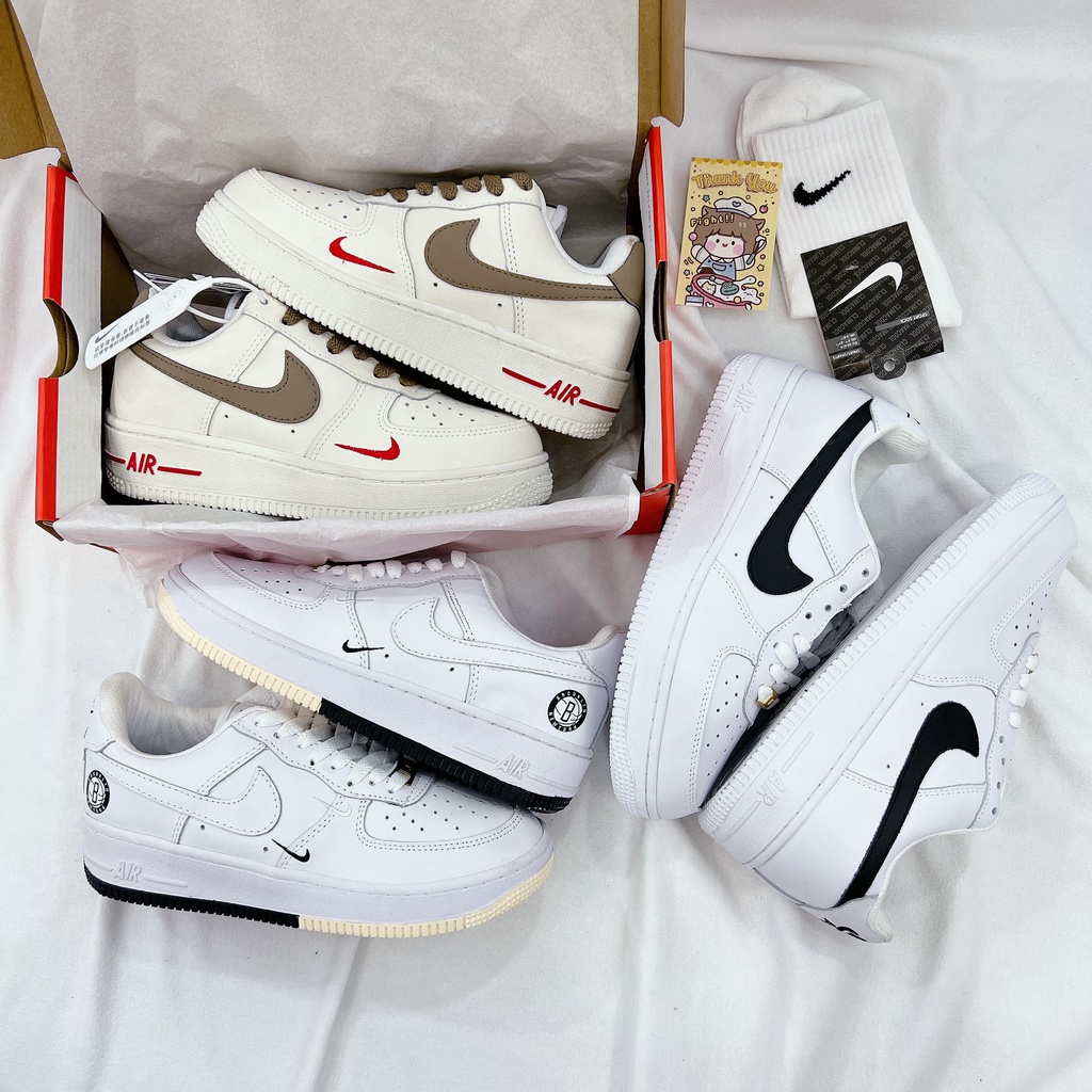 Giày Thể Thao Nam Nữ Ngô Thắng Forc Trắng Logo