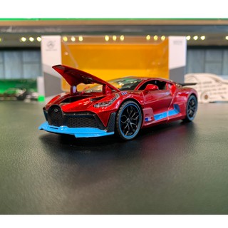[FREESHIP] Xe mô hình trưng bày siêu xe Bugatti Divo tỉ lệ 1:32 Newao màu đỏ