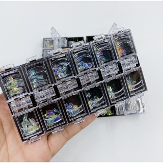 Set 12 mẫu đá khối nail gắn móng