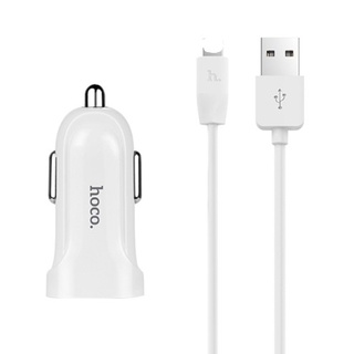 Tẩu sạc oto HOCO Z2 (ko cáp) (kèm cáp ip, Micro)
