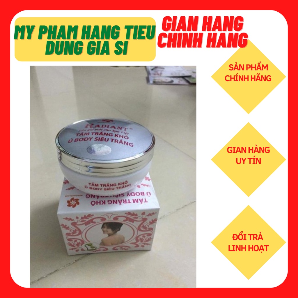 Kem Tắm Trắng Khô Ủ Body Siêu Trắng Radiant 200G