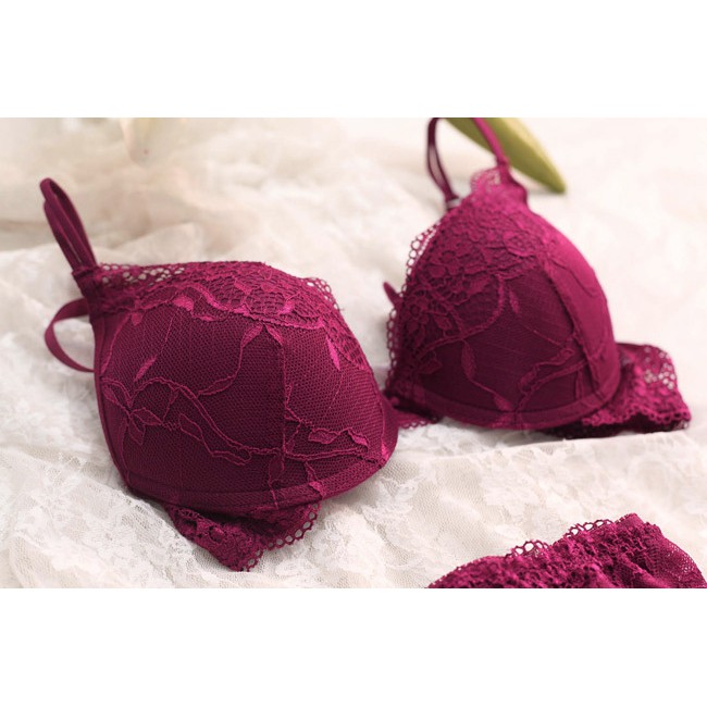 Bộ Đồ Lót Nữ LOLITN2, Áo Lót Ren Hoa Dây Đôi Form To, Áo Ngực Mút Dày 3cm,  Bra Có Gọng Đệm Nâng Đẩy Tốt | BigBuy360 - bigbuy360.vn