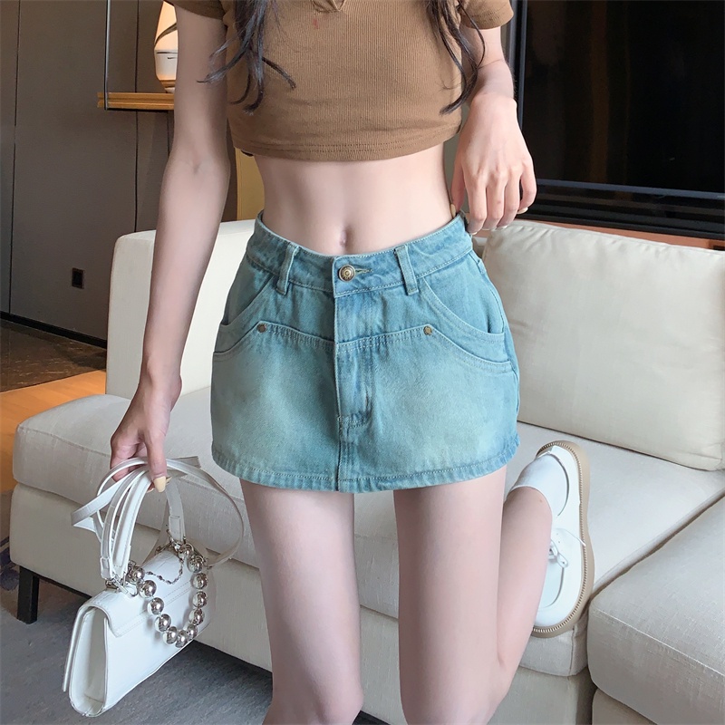 Chân Váy Jeans Denim Thời Trang Quyến Rũ Cho Nữ