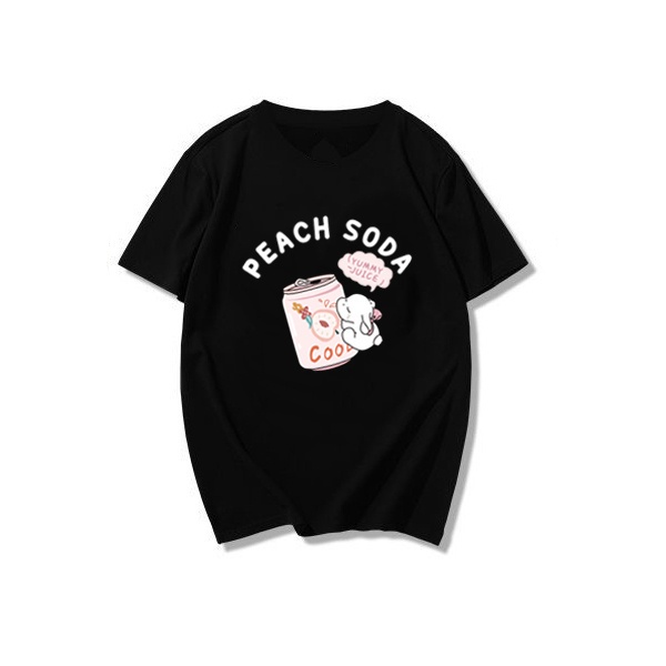 NRVP Áo thun trơn tay ngắn cổ tròn in hoạt hình unisex trẻ em 3 -11 tuổi