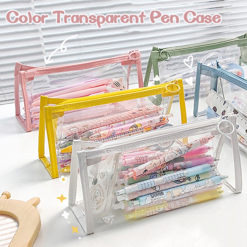 Túi Đựng Bút Chì/Mỹ Phẩm Bằng PVC Trong Suốt Sức Chứa Lớn