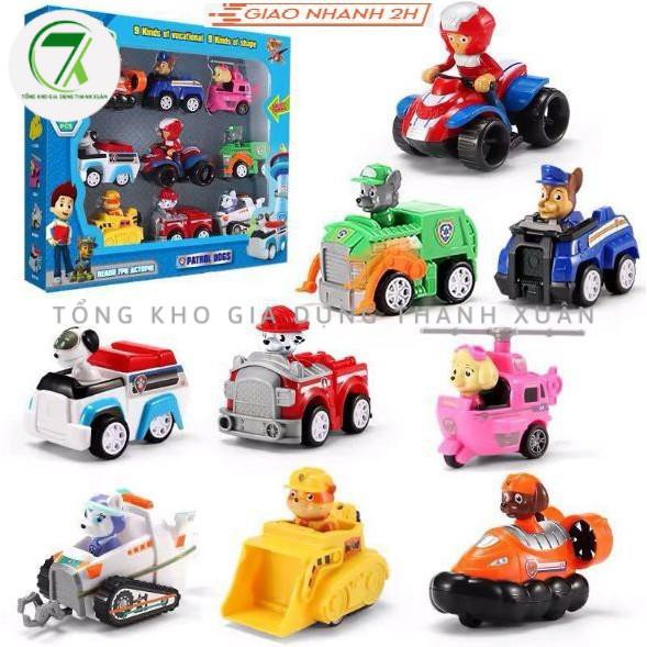 Chó cứu hộ Paw Patrol A8, A9, A11, mô hình 6 con, 7 con, 8 con, 9 con đồ chơi cho các bé