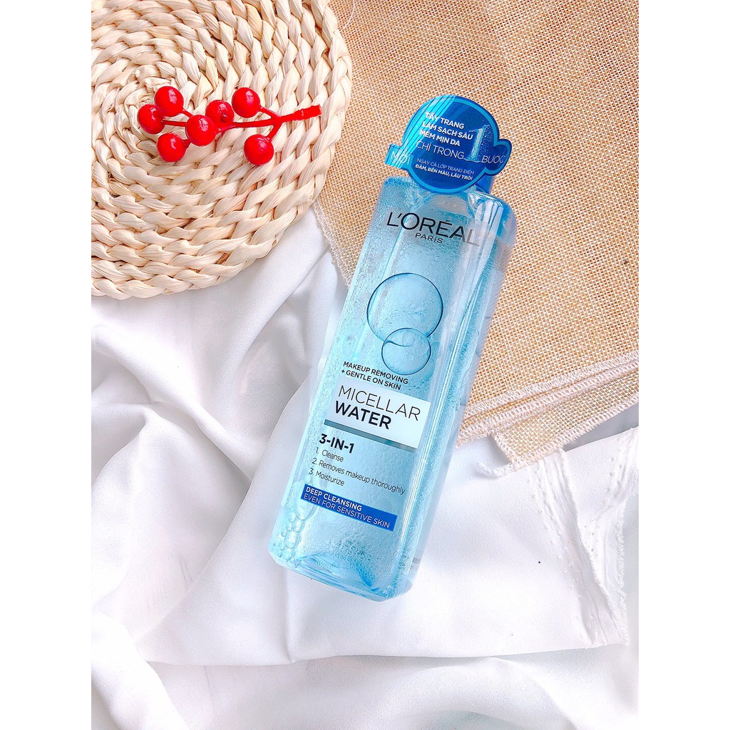 (AUTH) Nước tẩy trang L'Oreal Micellar Water 3-in-1 400ML