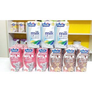 Sữa tươi Pauls (Úc) 200ml đủ vị full, dâu, socola date 10/2021