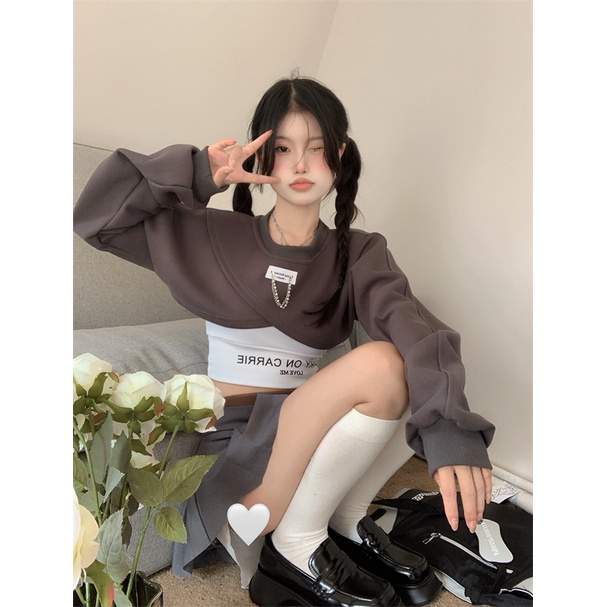 Áo Len Lửng Dài Tay Thiết Kế Mới Thời Trang Dành Cho Nữ