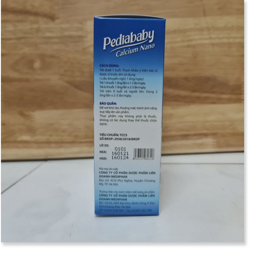 (SP HIỆU QUẢ) Pediababy calcium nano Bổ sung canxi giúp cải thiện mật độ canxi của xương, giúp xương răng chắc khỏe