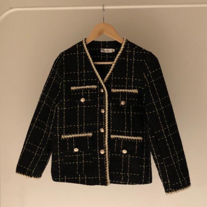 FREESHIP ÁO DẠ TWEED DÁNG NGẮN HAI LỚP LÓT LỤA SIÊU SANG CHẢNH