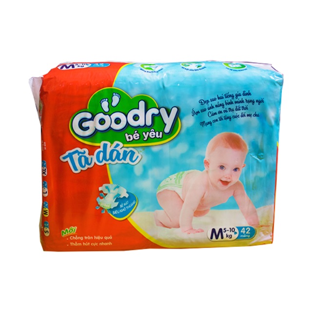 COMBO 3 GÓI TẢ DÁN GOODRY S46/M42/L38/XL34(TẶNG KHĂN ƯỚT 20 TỜ)