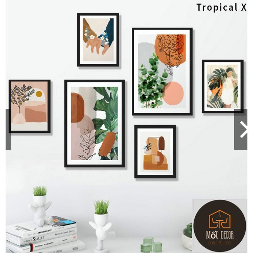 SET 6 TRANH TREO TƯỜNG TROPICAL ĐÃ CÓ KHUNG