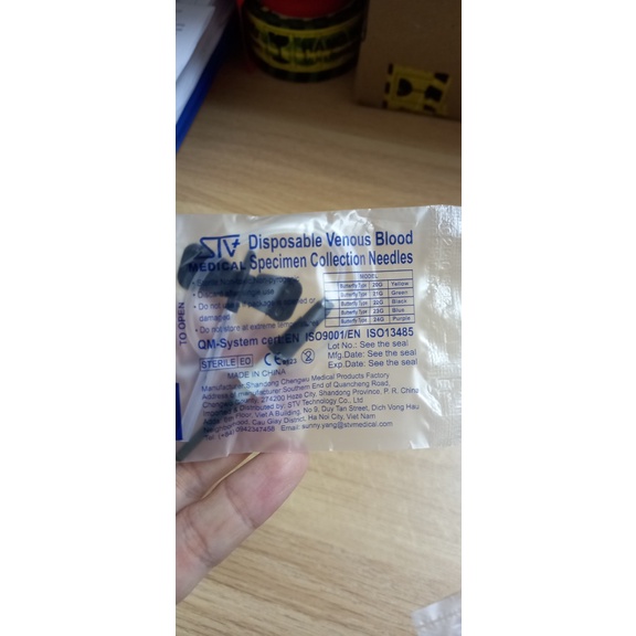 Kim Lấy Máu Chân Không Jun Nuo Loại Đốc Thông Thường 21G, 22G