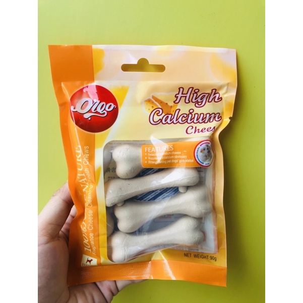 Xương gặm khử mùi hôi miệng, sạch răng chó mèo Orgo 90g